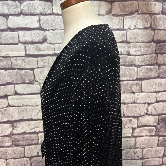 Chico's Travelers Black & White Polka Dot Cardigan Sweater Size XL - Picture 5 of 9